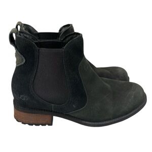 UGG Womens Bonham Water Resistant Sherpa Lined Chelsea Boot SZ 9.5 Black